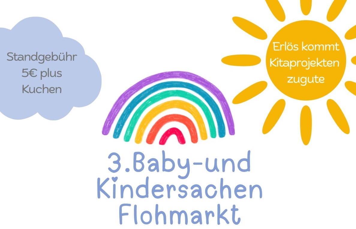 Flyer Baby- und Kindersachen Flohmarkt Kita Regenbogen