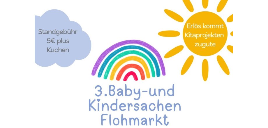 Flyer Baby- und Kindersachen Flohmarkt Kita Regenbogen