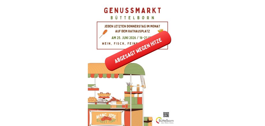 Flyer Absage Genussmarkt Juni