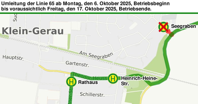 Übersichtsplan Linienänderung Bus
