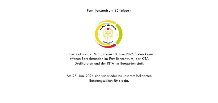 Ausfall Familienzentrum