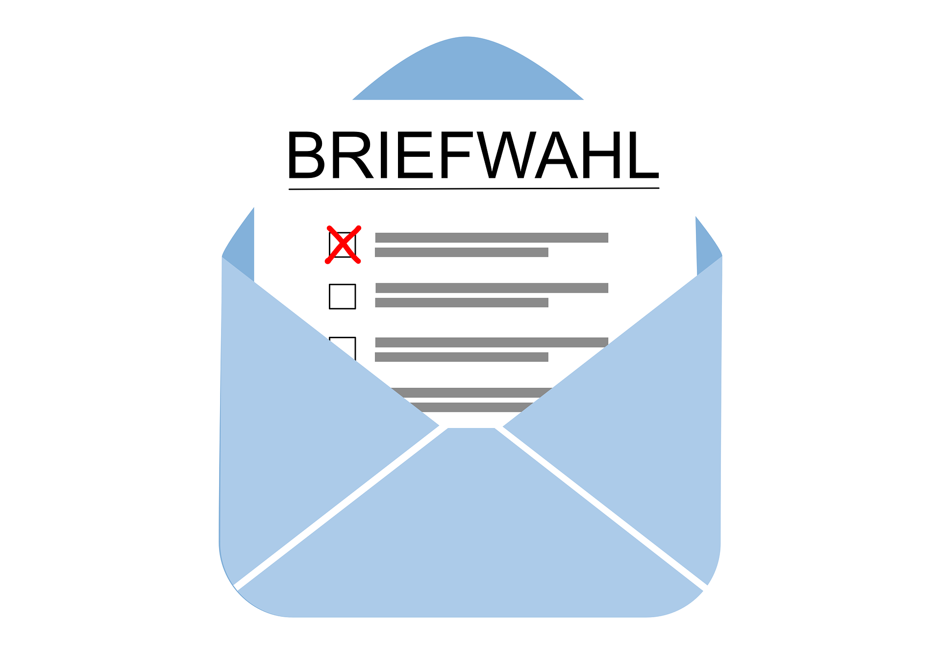 Piktogramm Briefwahl