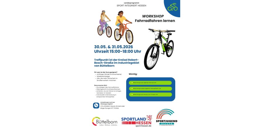 Flyer Fahrradfahren lernen