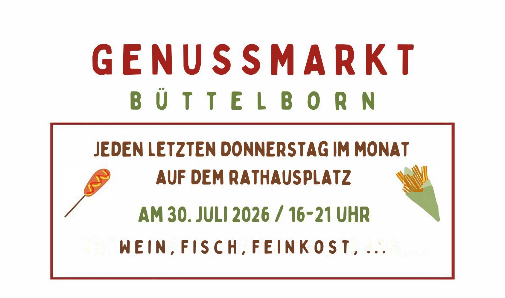 Ausschnitt Flyer Genussmarkt Juli
