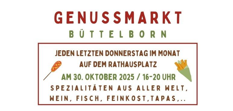 Ausschnitt Flyer Genussmarkt