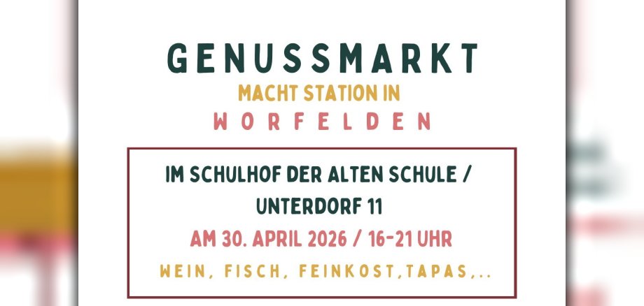 Ausschnitt Flyer Genussmarkt
