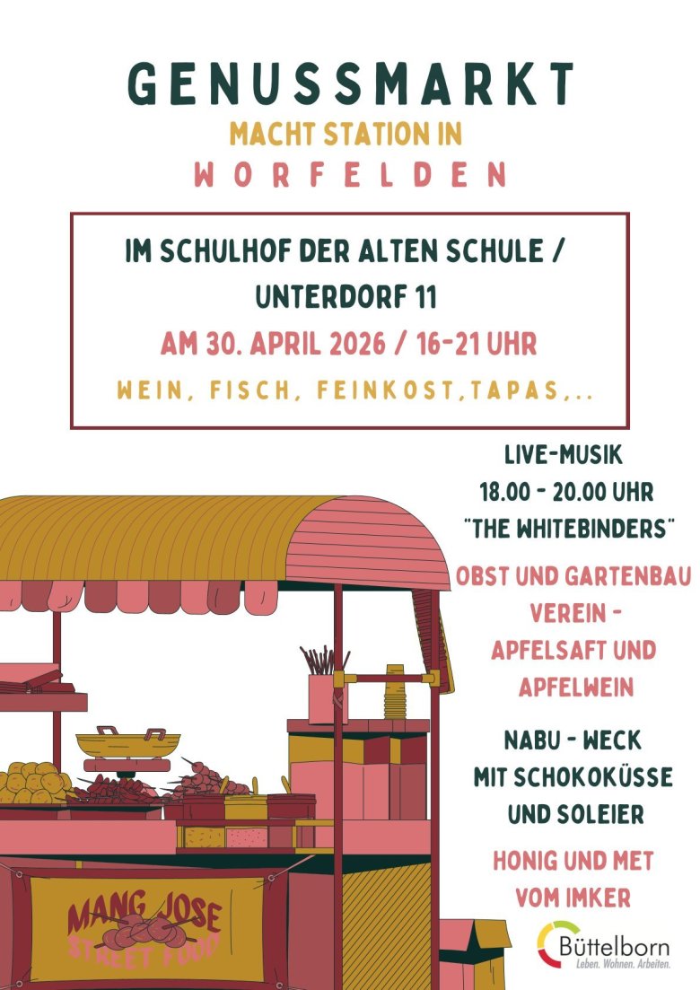 Flyer Genussmarkt Worfelden