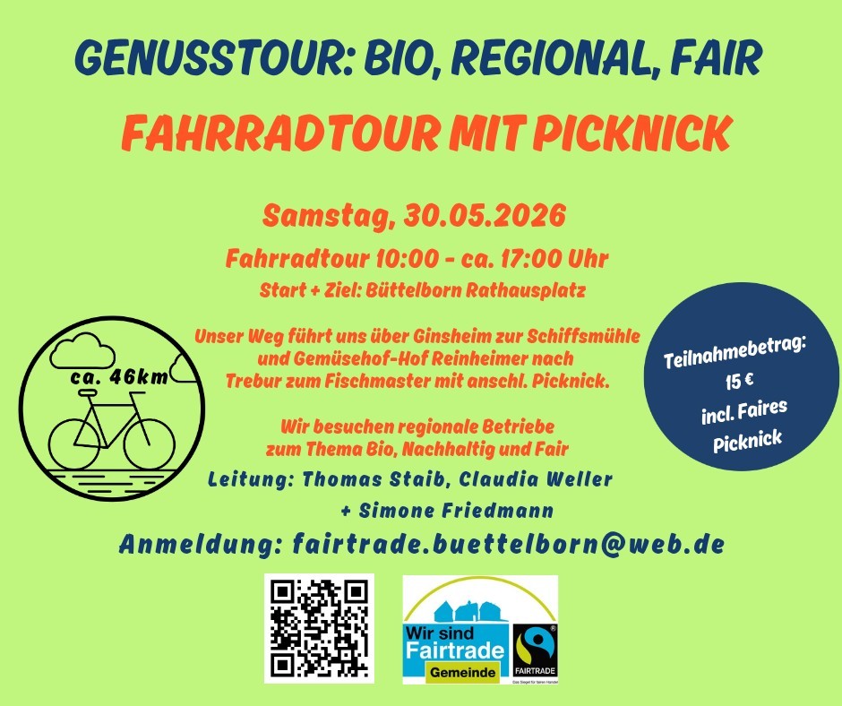 Flyer für Fahrradtour mit Picknick