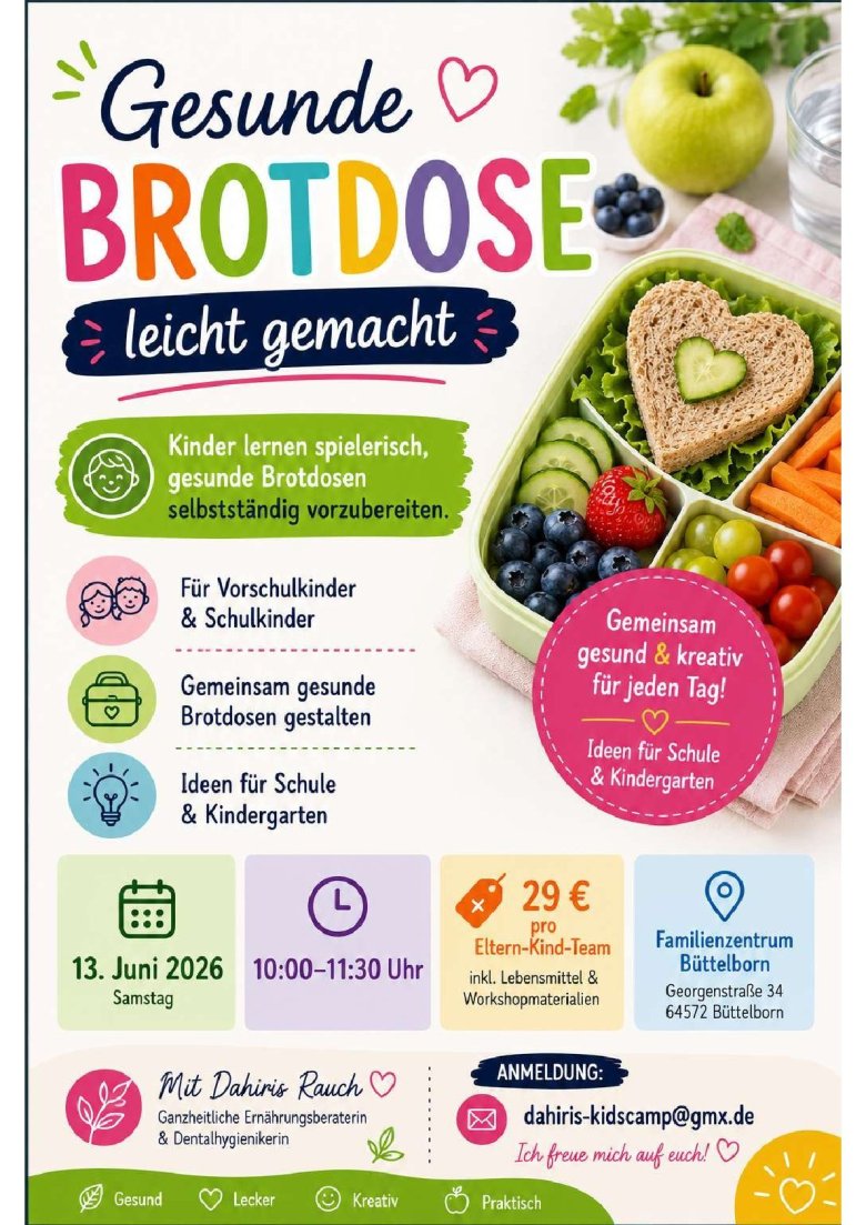 Flyer Veranstaltung Gesunde Brotdose