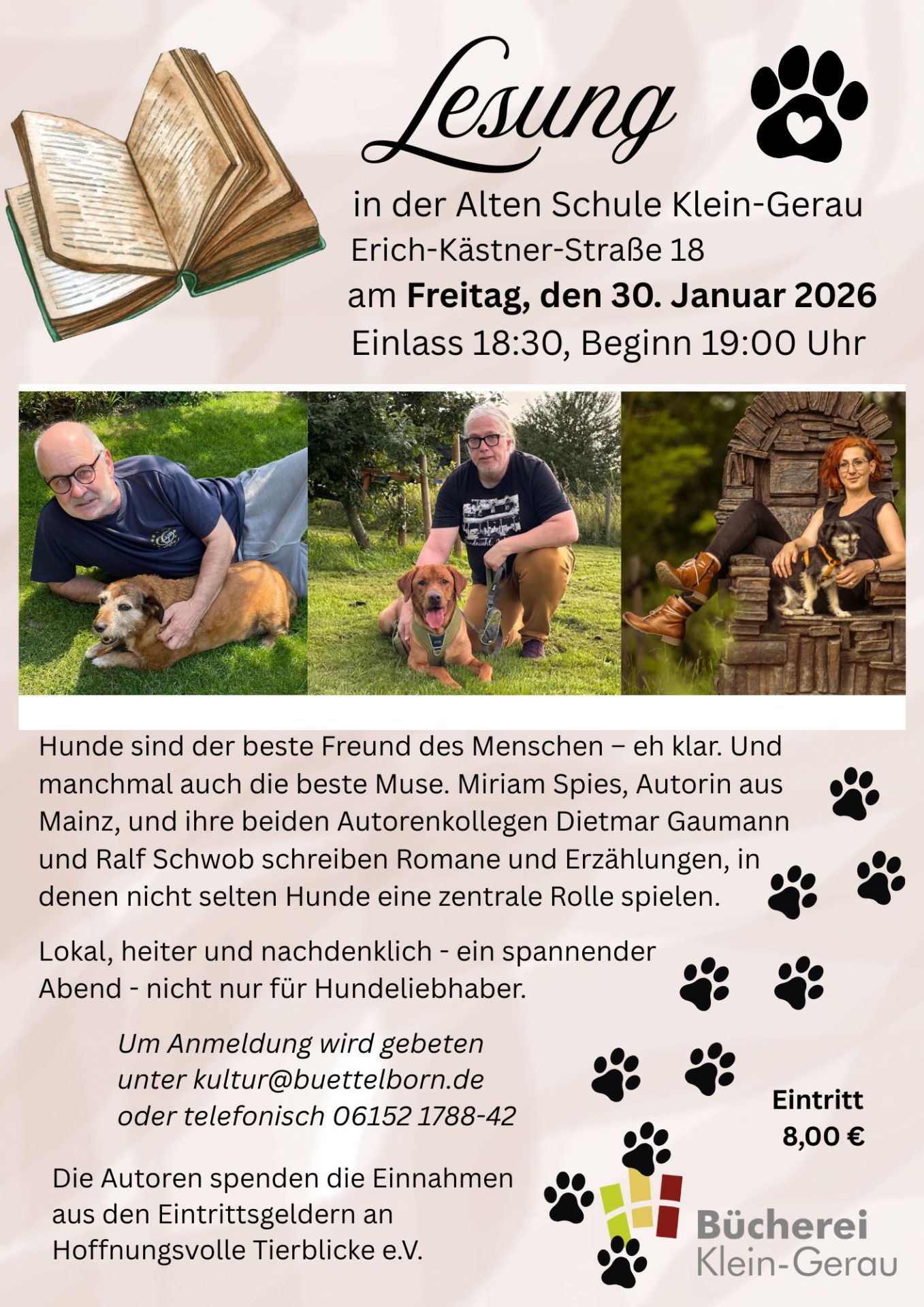 Flyer Lesung Hunde
