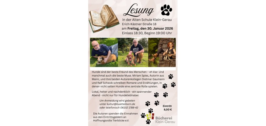 Flyer Lesung Hunde
