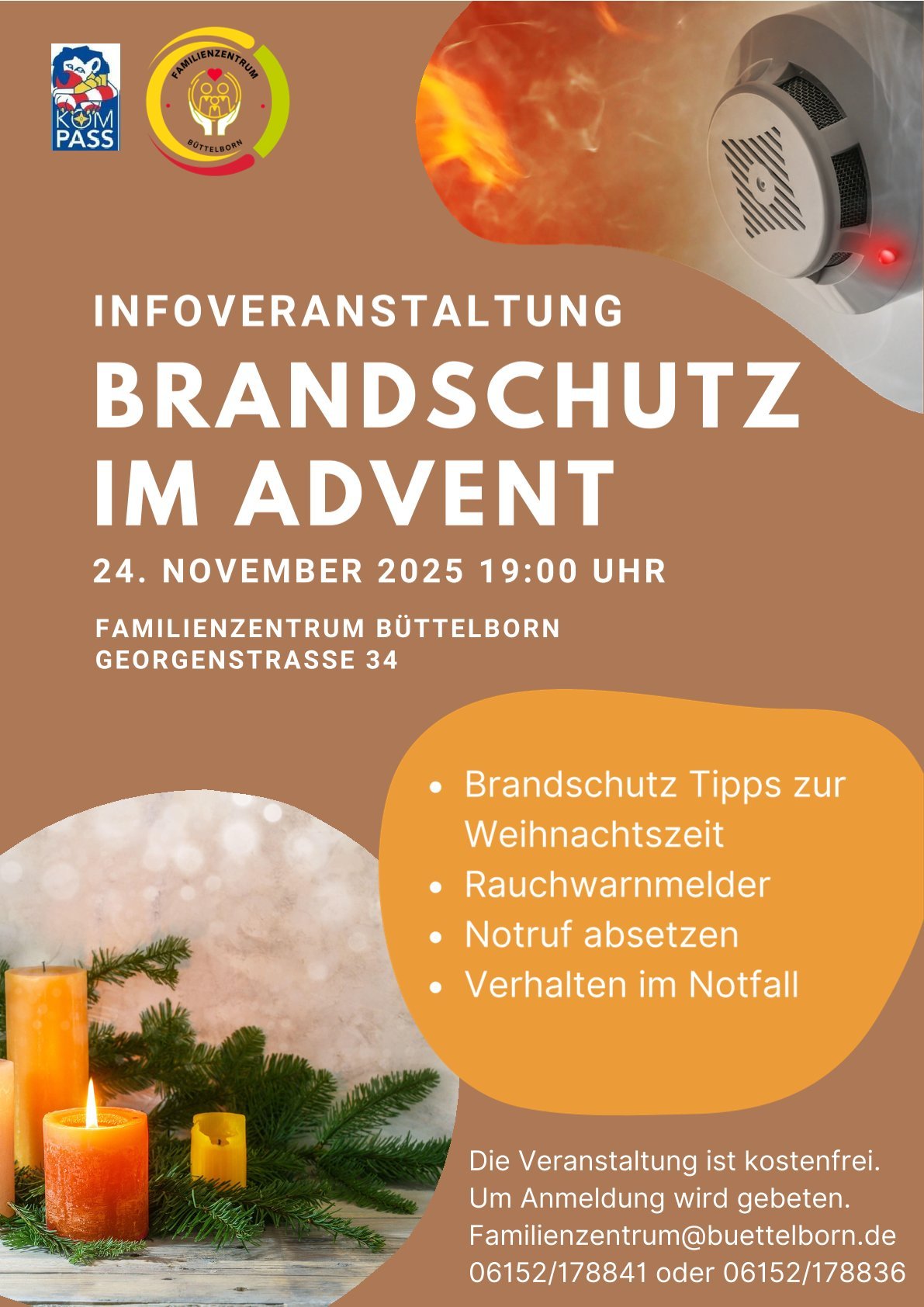 Flyer Brandschutz im Advent