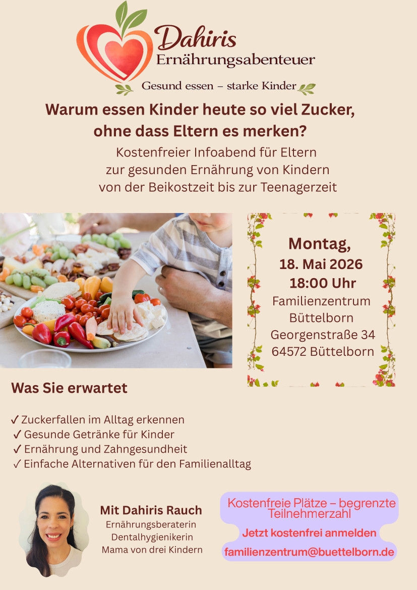 Ausschnitt Flyer Warum essen Kinder so viel Zucker