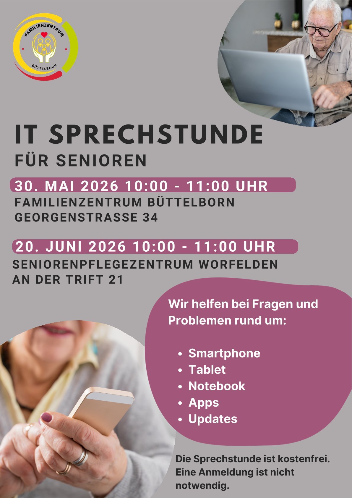 Flyer IT Sprechstunde Senioren