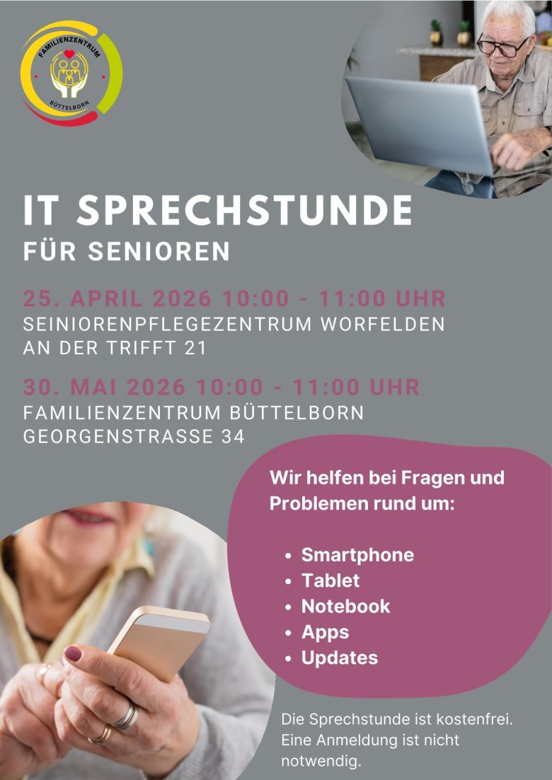 Flyer IT Sprechstunde Senioren