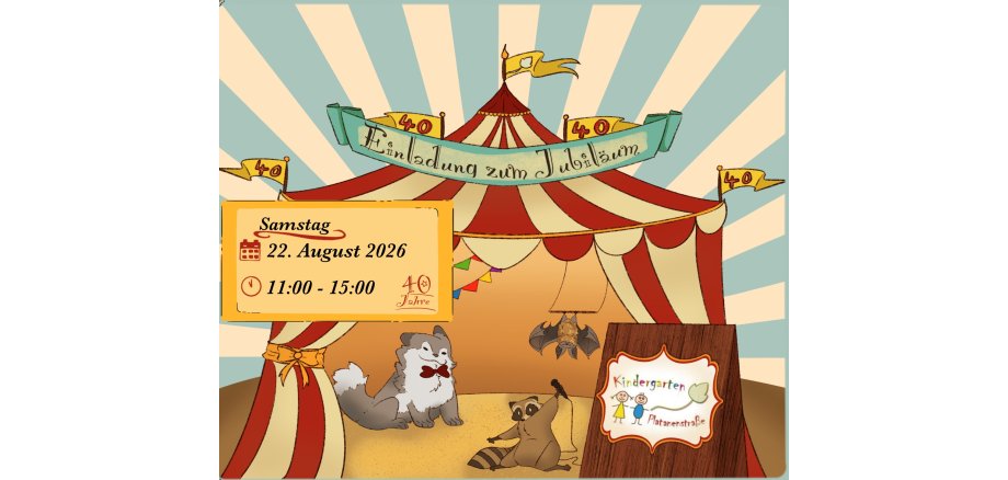 Flyer Einladung Jubiläum Platanenstraße