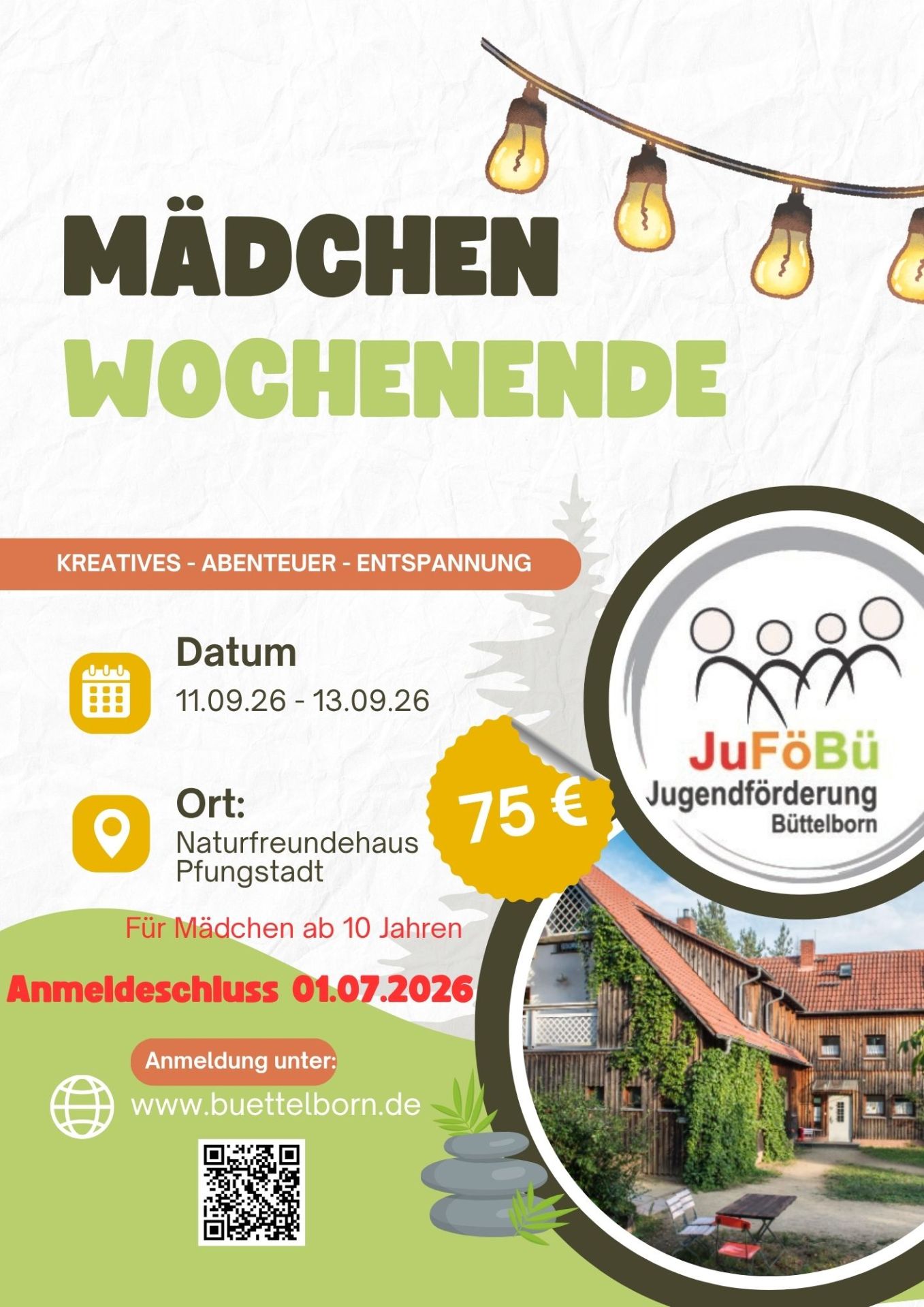 Flyer für ein Mädchenwochenende