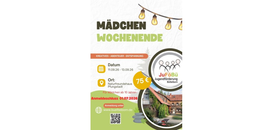 75 € (Flyer (A4)) - 1 Flyer für ein Mädchenwochenende