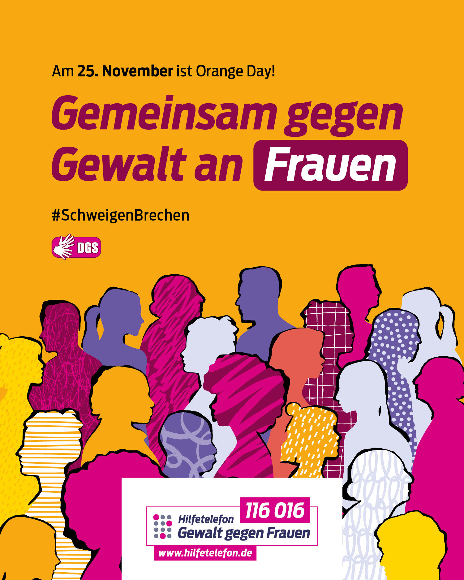 Flyer Orange Day - Gewalt gegen Frauen