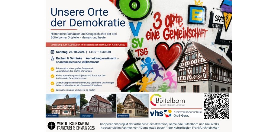 Einladung Postkarte: Demokratie Orte - 1 Einladungspostkarte zu einer Veranstaltung