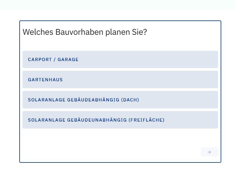 Ausschnitt Quick Check Bauantrag