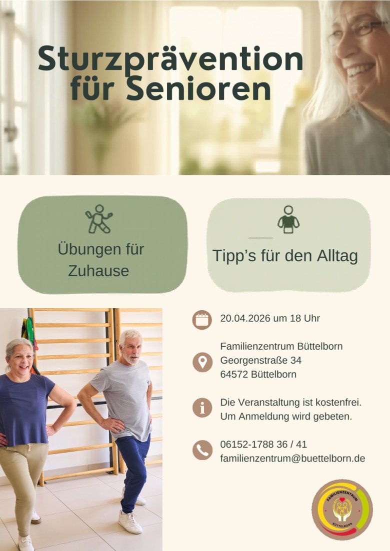 Plakat Veranstaltung Sturzprävention