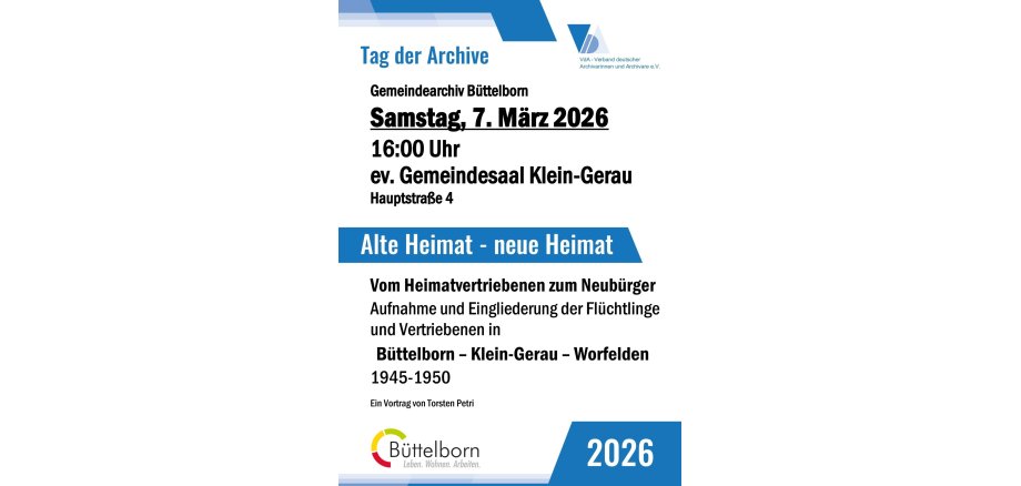 Flyer Vortrag Alte Heimat Neue Heimat