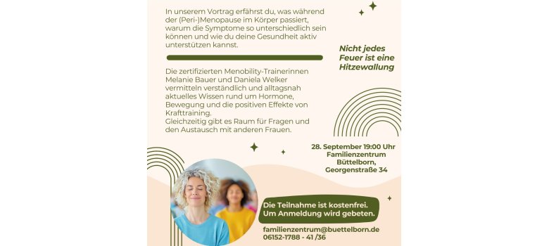 Flyer Veranstaltung mit Detailangaben