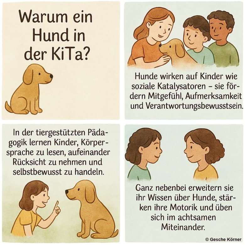 Collage Warum Hund in Kita