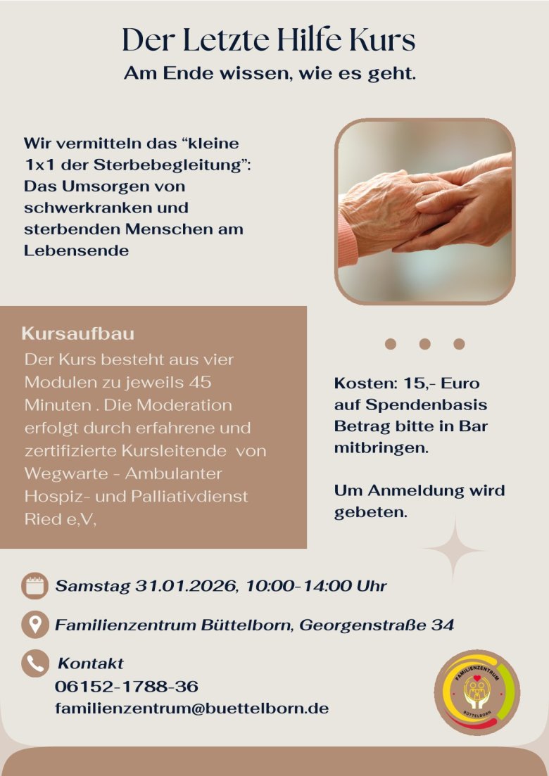 Flyer letzte Hilfe Kurs