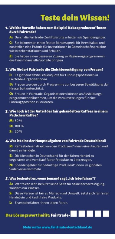 Flyer Quizfragen